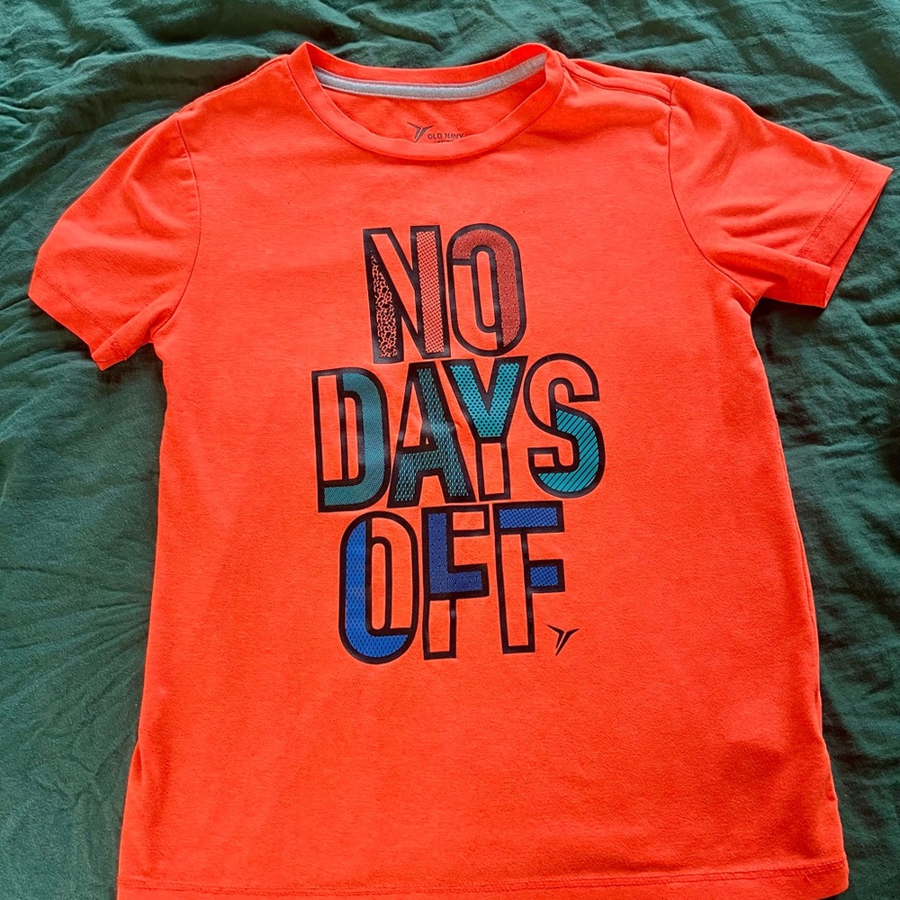 Vibrant Orange Kids Shirt - No Days Off